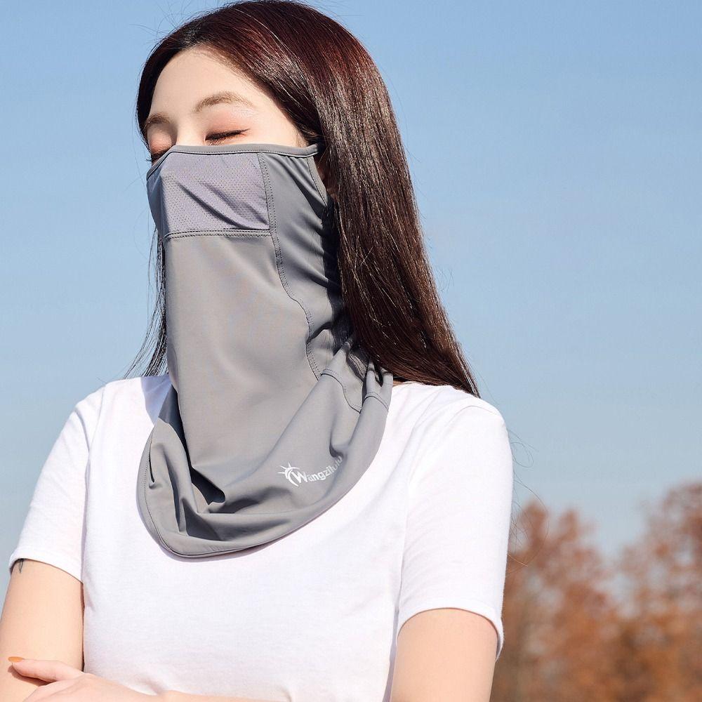 Mask Outdoor Face Shield Summer Sunscreen Mask Men Fishing Face Mask Womne Neckline Mask Ice Silk