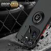 KEYSION Modische matte Hülle für VIVO V25 5G V25e, transparentes Silikon + PC-Ring-Ständer, stoßfeste Handyhülle für VIVO Y76 5G Y76S