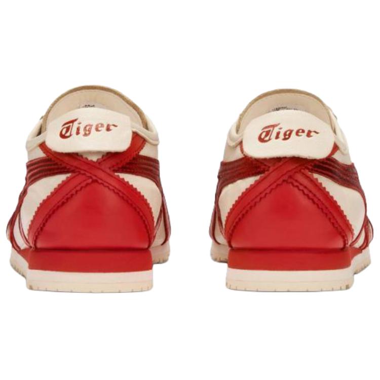 ONITSUKA TIGER MEXICO 66 Scarpe da Ginnastica Esercito Tedesco Unisex Beige Rosso 1183C522-200