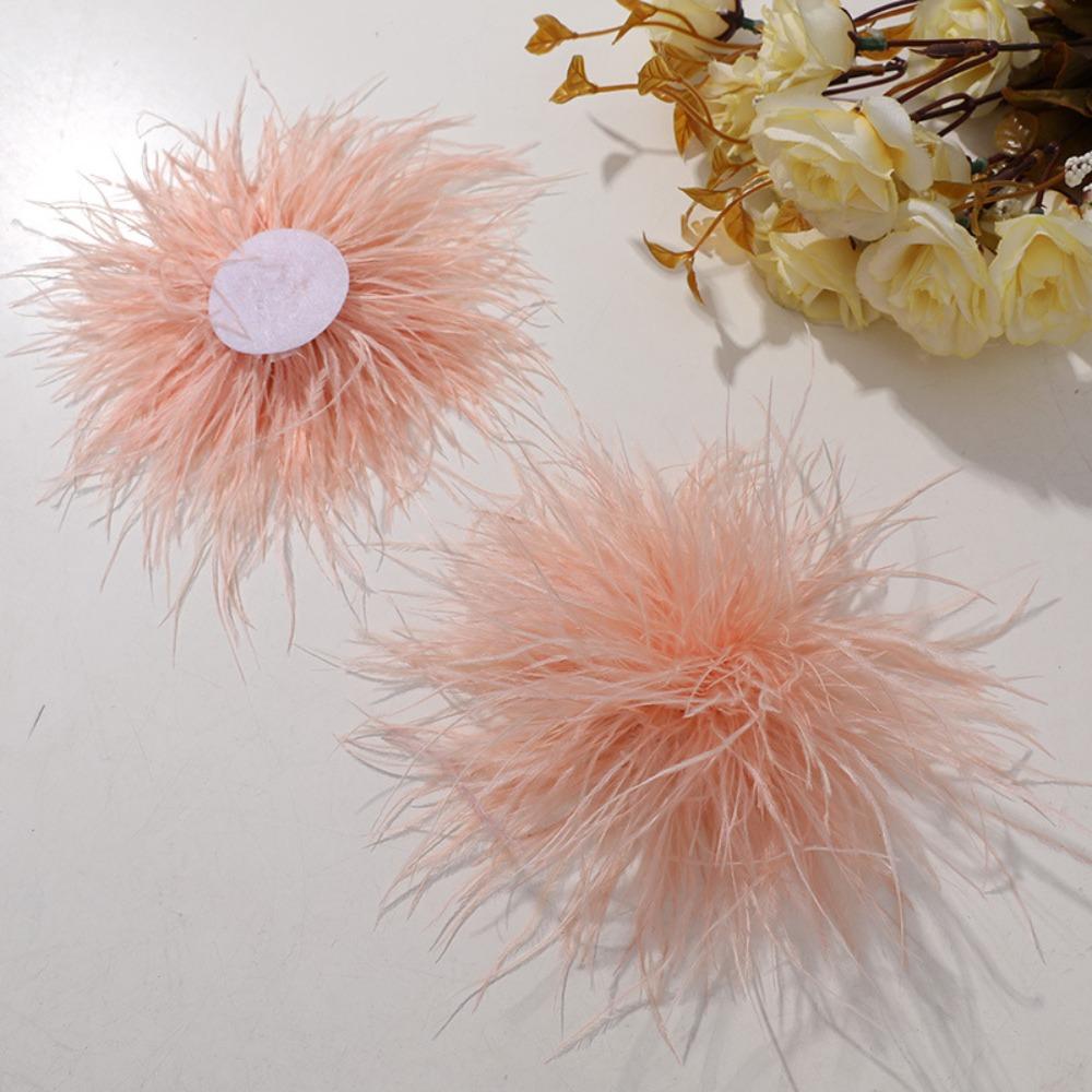 Acessório de Pena de Avestruz Macio e Fofo DIY Acessório de Acabamento para Vestuário Multicor Acessório Artesanal DIY Multiuso
