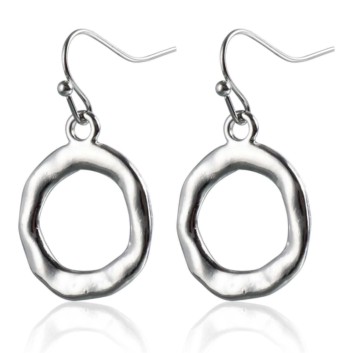 

Аксессуары, креативное ожерелье с кольцами, простые крутые модные серьги в стиле панк с геометрическими фигурами