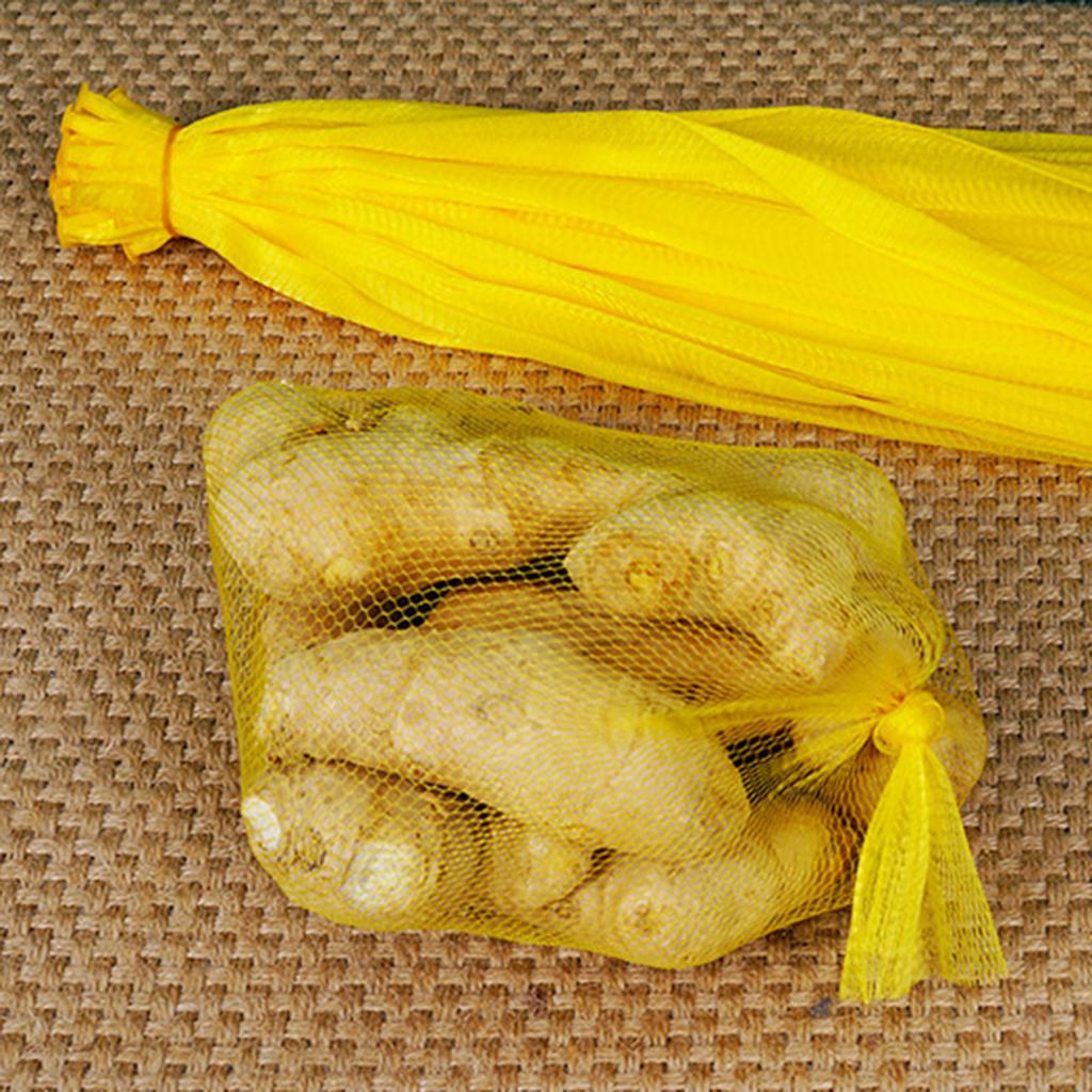 100PCS Garlic Ginger Packing Mesh Bags Breathable Net Sacks Convenient Mesh Pouch for Home Kitchen Storage