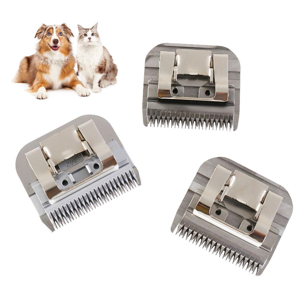 Detachable Pet Grooming Clipper Blade Silvery Electric Pushing Scissors Knife Head  Animal Scissors