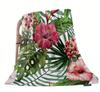 Monstera Deliciosa Palms Throw Blanket Tropical Plants Home Soft Cozy Blanket Lightweight Microplush Decor Blankets All Season