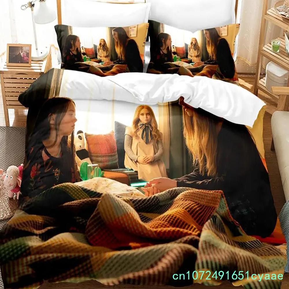 M3GAN Movie Bedding Set Single Twin Full Queen King Size Bed Set Aldult Bedroom Duvetcover Sets 3D Anime Bed Sheet Set