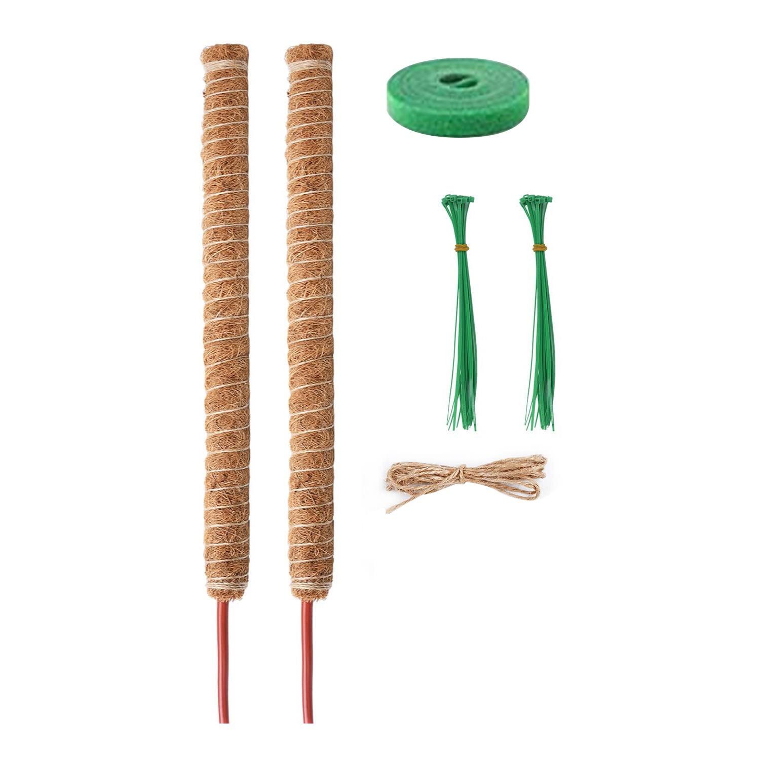 

Упаковка из 2 70 см стержней для растений из мха Монстера с 4 деревянными этикетками для растений, 10 кабельных стяжек, 4 м джутовой нити и 20 м катаной проволоки One Size