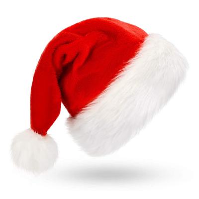 Santa čepice plyšová kožešinová vánoční čepice unisex Santa čepice pro dospělé a děti pohodlná měkká univerzální velikost Santa Claus klobouk čepice vánoční dekorace