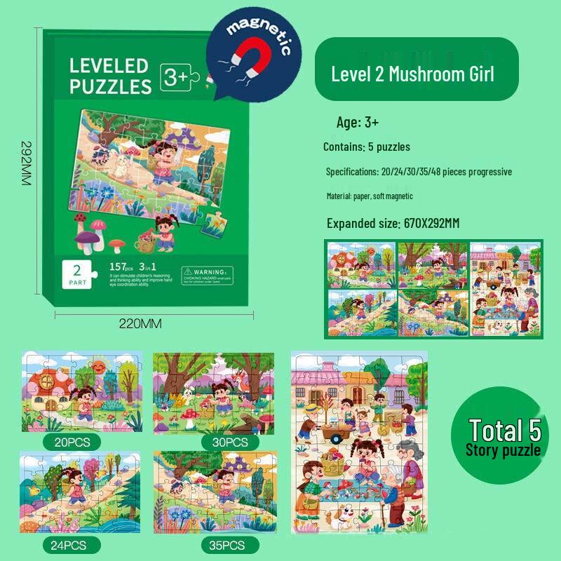 ChengChen Kids Magnetic Mushroom Girl Puzzle Toy