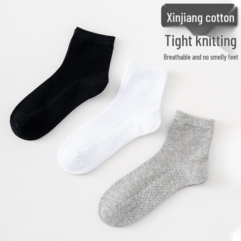 Men's Grade 10A Antibacterial Breathable Sweat-Absorbent Odor-Resistant Mid-Calf Socks for Autumn/Winter