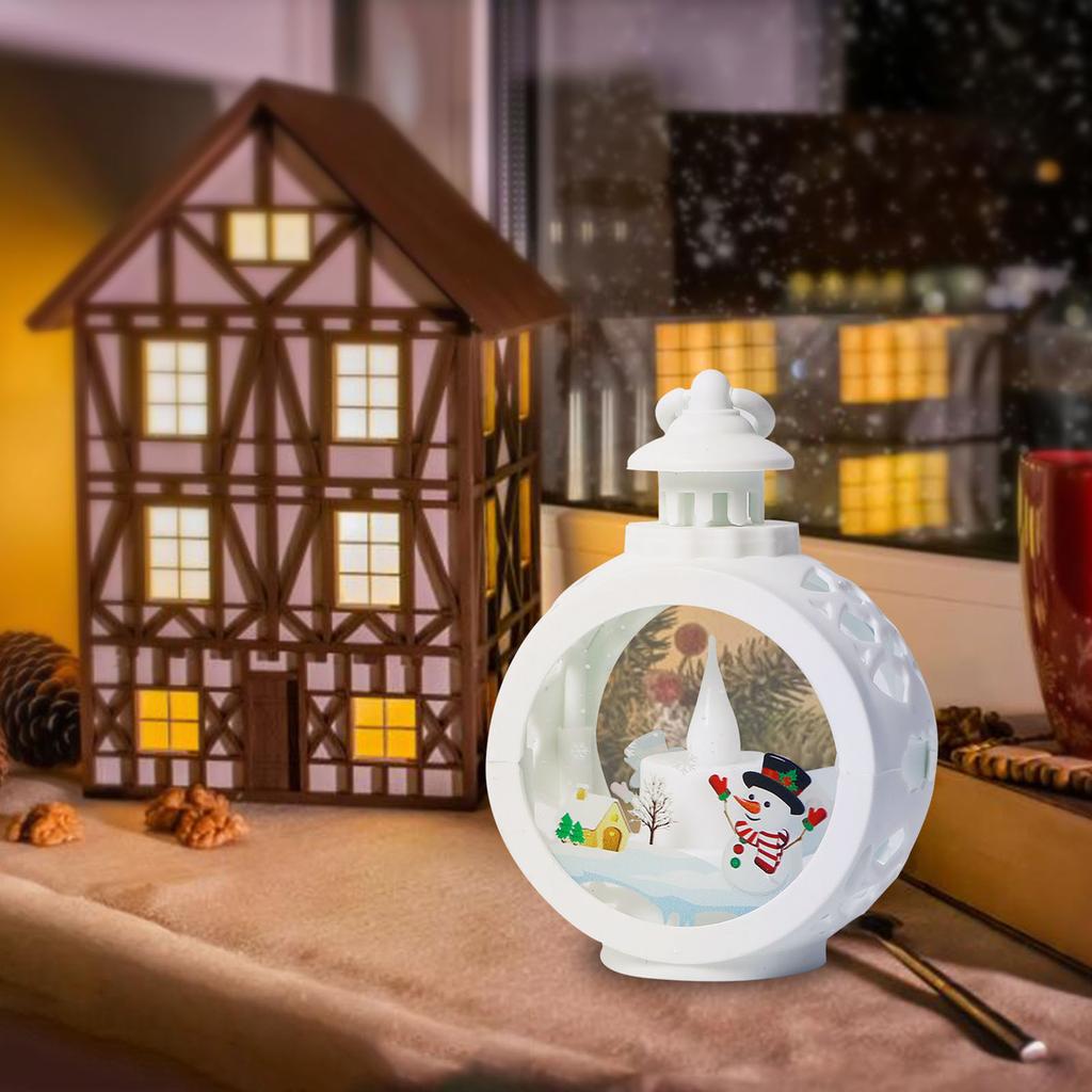 Christmas Decorations Led Candle Light Round Christmas Hanging Lamp Portable New Vintage Window Display