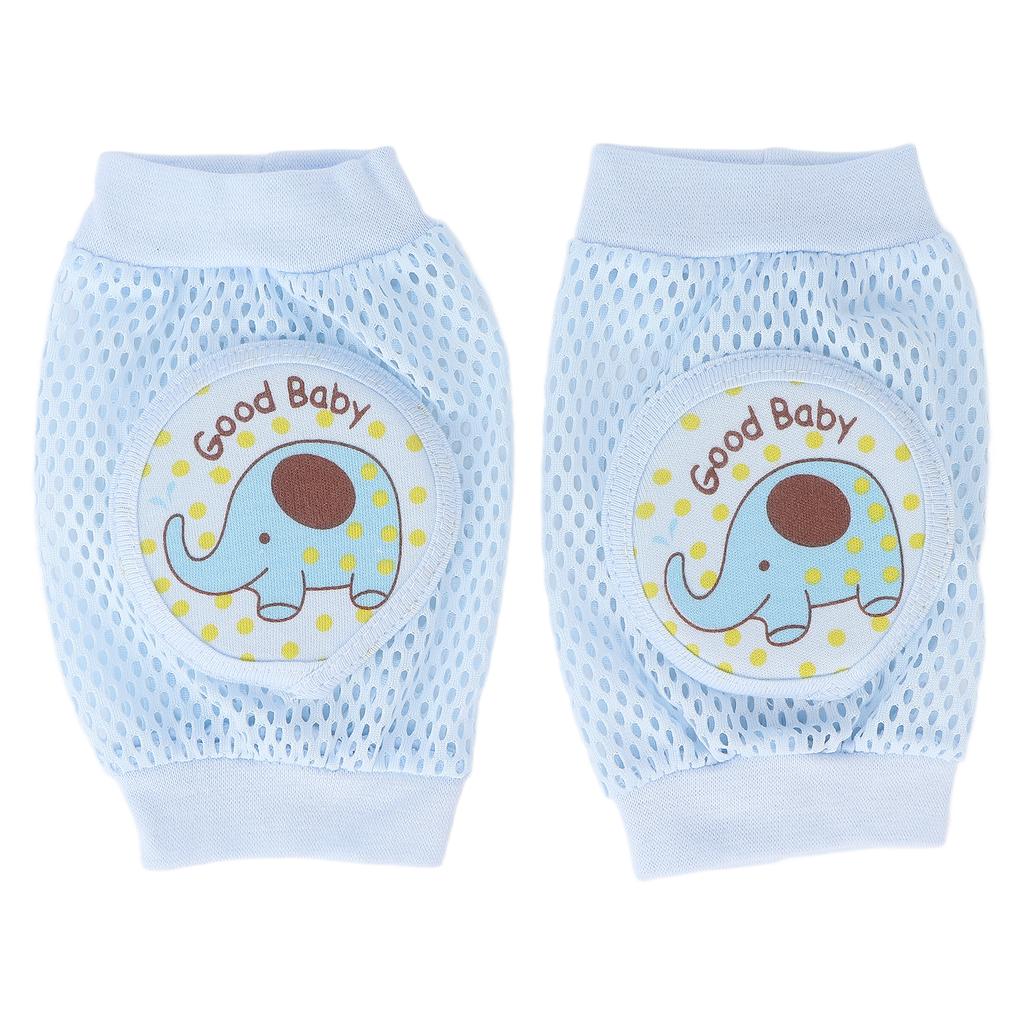 Infant Knee Pads Blue Elephant Pattern Infants Crawling Toddlers Antifall Antiknock Elbow Pads Leggings Knee Pads