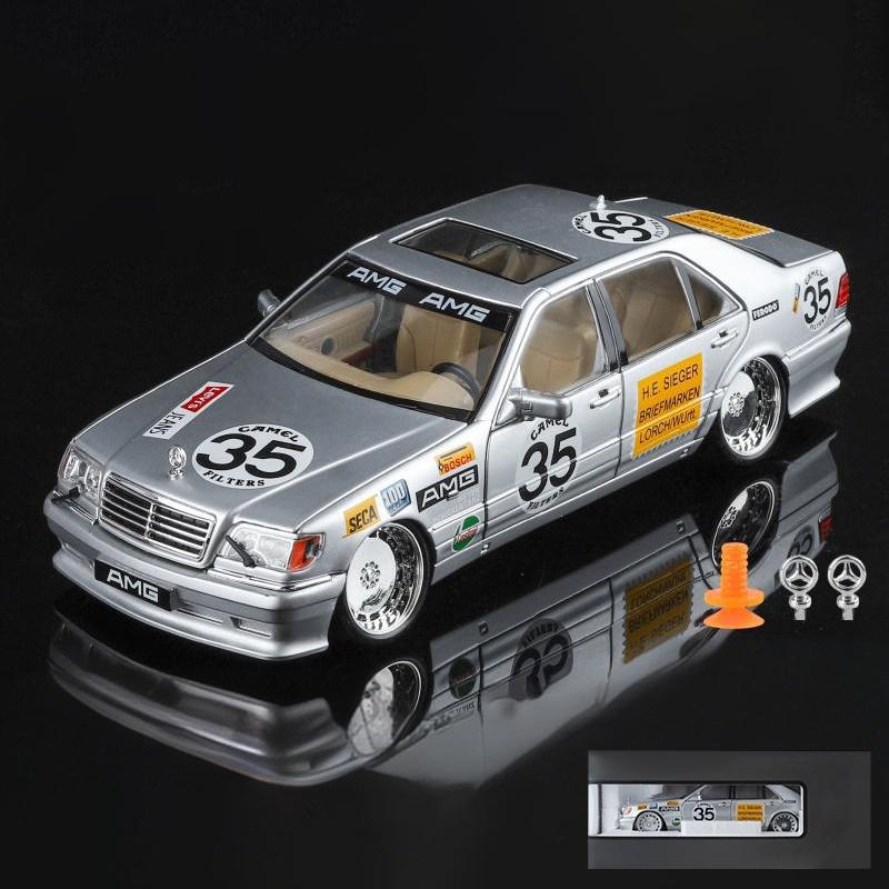 AATC1 1:24 Benz S W140 320SEL Luxury Cars Alloy Metal Diecast Model Car High Simulation Decoration Ornament Children Toys Car Collect