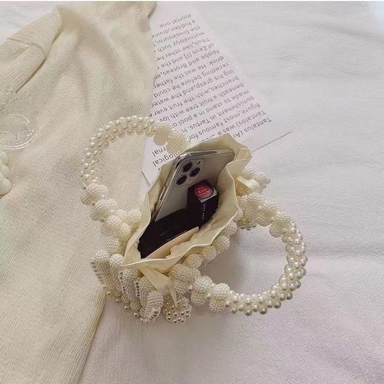 Yangmei Beaded Pearl Crossbody Handbag