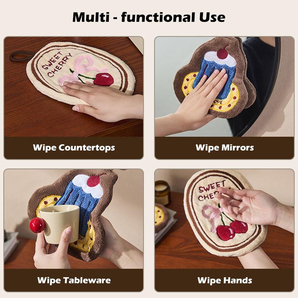 1Pcs Thick Hand Towel Quick Drying Bathroom Kitchen Rag New Handkerchief
