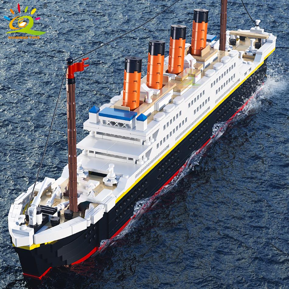 1288pcs Titanic Model Cruise Ship 3D Mini Building Blocks Boat Bricks Collection DIY Toys for Children Gift