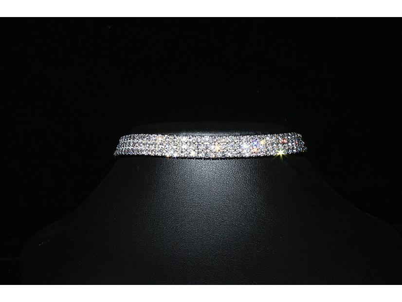 

Европейское и американское многорядное колье-чокер с бриллиантами - Стильная, блестящая цепочка для ключицы для женщин и инфлюенсеров