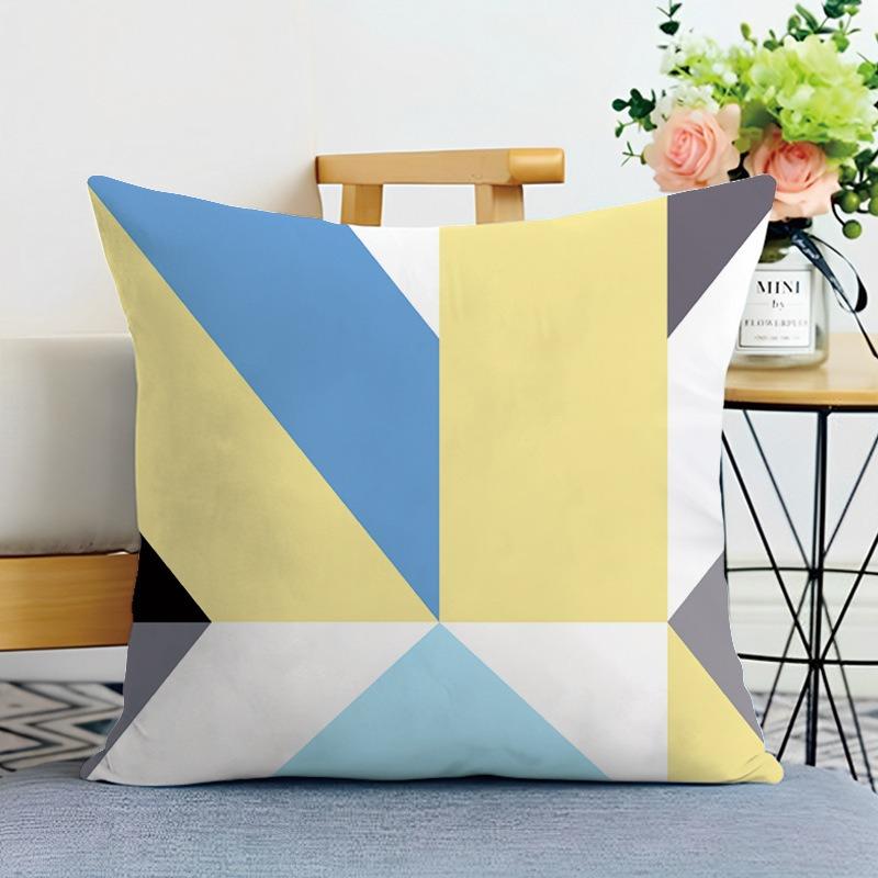 

Спальня Гостиная Квадратная Подушка Наволочка Простая Геометрический Принт Декоративная Наволочка 40x40cm