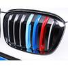 For BMW X1 2016- F48 3 Colors Front Center Mesh Grille Grill Strip Trim 3Pc