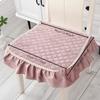 Solid Soft Chairs Cover Four Seasons Universal Suede Chair Cushions Home Restaurant Silicone Anti Slip Clip Cotton Stool Cushion