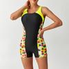 1011 New Women's One-piece Racing Swimsuit Tight Backless Contrasting Color Splicing Sports Swimsuit Women