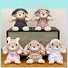 Plush Rabbit Toy For Kids Sleep Time With Denim Jeans And Tang Suit Costume