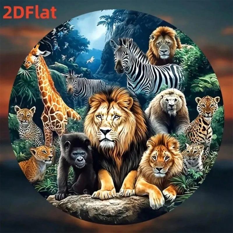 Metal Wall Art Jungle Animals Lion Giraffe Zebra Monkey Home Bar Cafe Decor