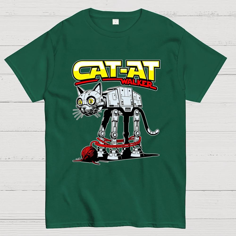 Funny Cat-at Walker Cotton Casual Cool Loose T-Shirt