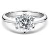 Sparkling 2 Carats Real Moissanite Wedding Rings For Women 18K White Gold Color 100% 925 Sterling Silver Fine Jewelry Gift