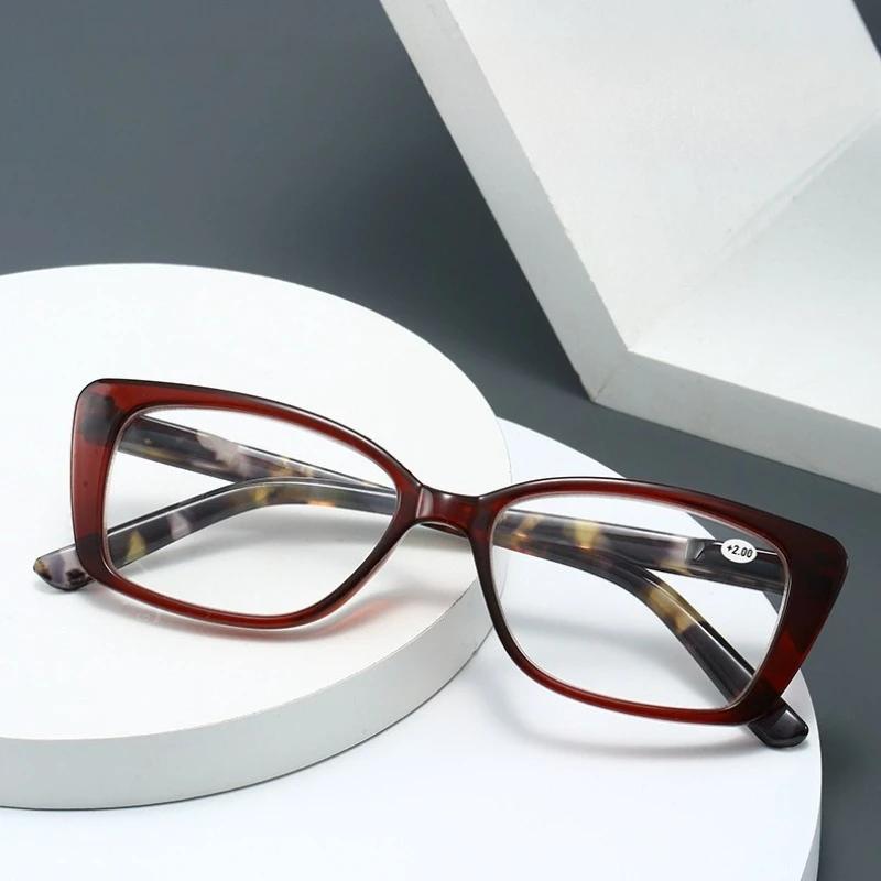 New Fashionable HD Small Square Frame Womens Reading Glasses Ultra Light Anti Blue Light High Quality