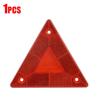 2/1Pcs Triangle Warning Reflective Strips Vehicle Stop Warning Sign Red Safety Reflector for Trailer RV Board Truck Plate Light