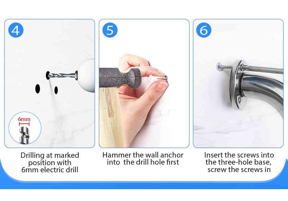 2 Pack 24 Inch Stainless Steel Shower Grab Bar Anti Slip Heavy Duty Bath Handle for Bathtubs Showers