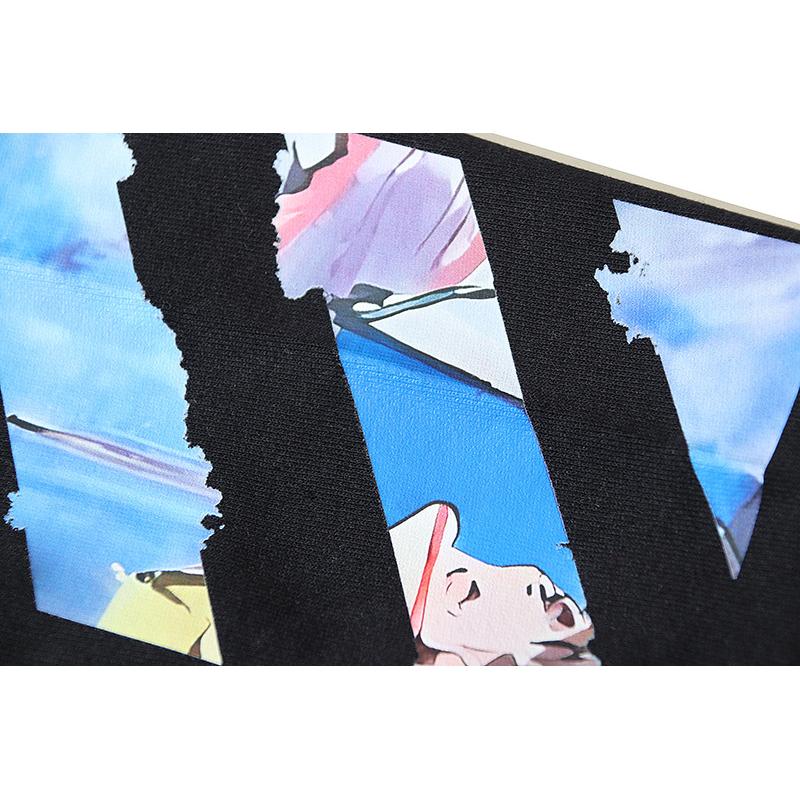 1086 Off-White 2025 Autumn and Winter New OW Monet Oil Painting Arrow Print Men's and Women's Round Neck Hoodie