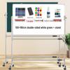 Mobile Double-Sided Magnetic Whiteboard and Chalkboard