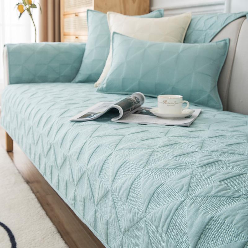 All-season Universal Anti-skid Sofa Cushion Nordic Simple Seat Cushion Modern Solid Color Summer Leather Sofa Cover Cover