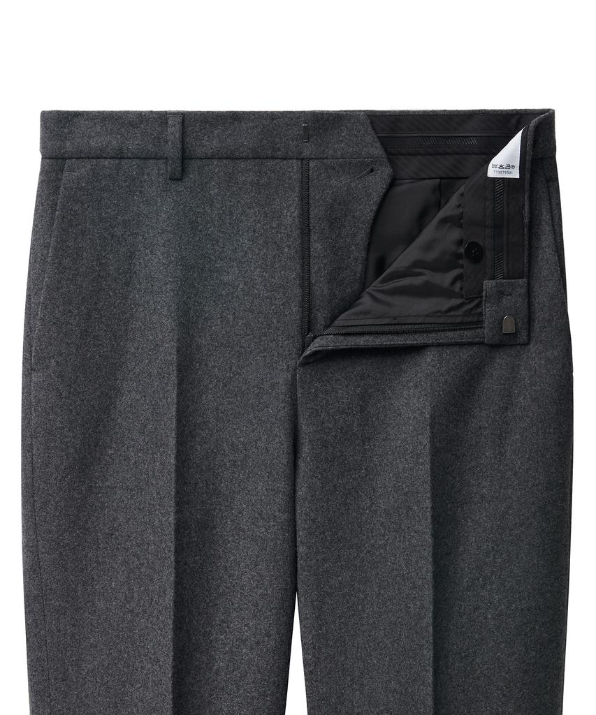 MUSINSA STANDARD Wool Flannel Wide Slacks [Medium Gray]