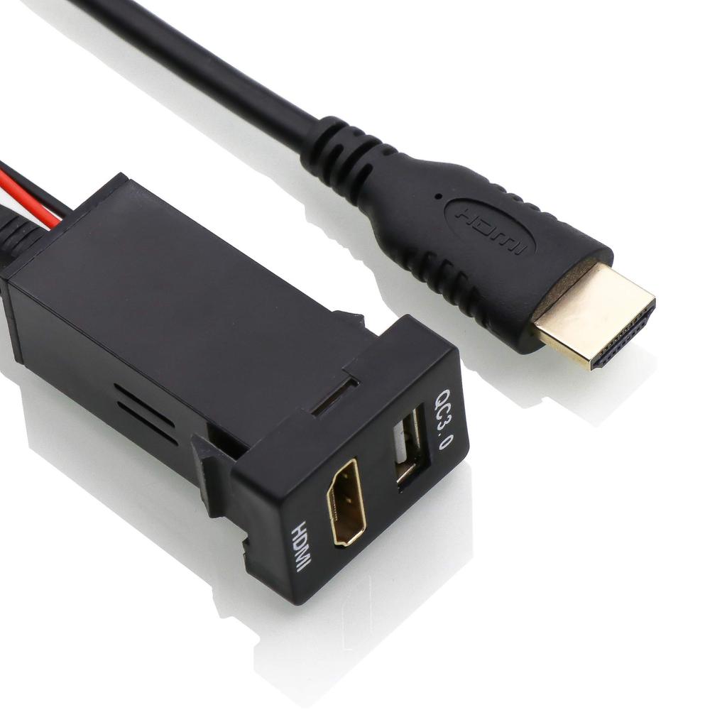 TOYOTA HDMI pripojovacia jednotka pre vozidlá Toyota, Vstupný port, USB port s rýchlym nabíjaním QC3.0, Audio diely, Panel s otvorom pre prepínač