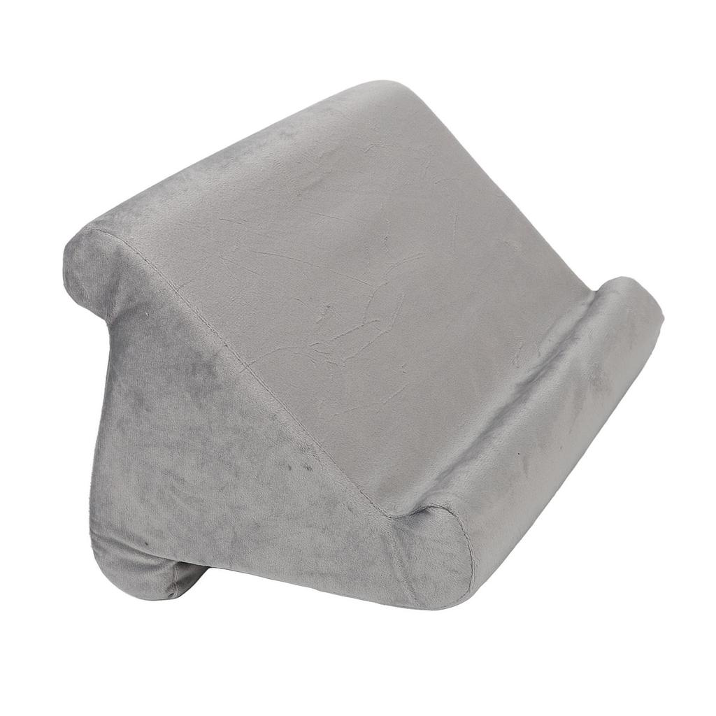 Tablet Pillow Stand Triangular Soft Comfortable Angled Viewing Tablet Reading Pillow Gray