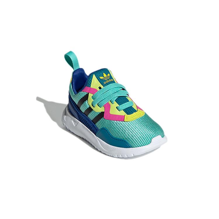 adidas Originals Flex Collection El I Low Top Casual Shoes Blue Green Infant And Toddler FX5335