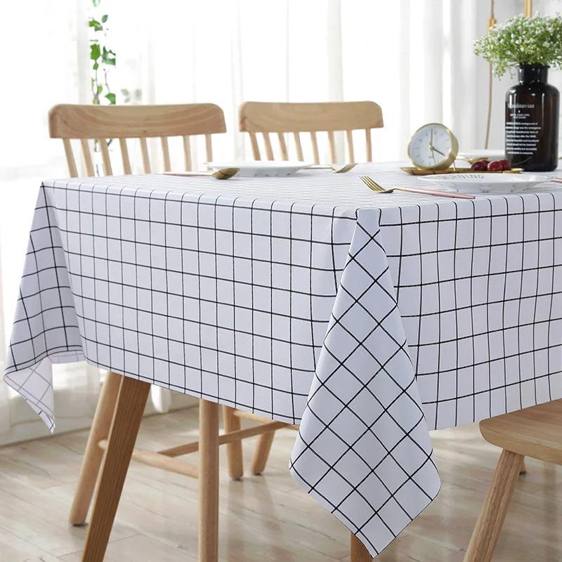 

Plastic PVC Thick Rectangular Grid Moisture-Proof Pad Tablecloth – Waterproof & Oil-Resistant, Household Kitchen Table Cover Pad 1pcs
