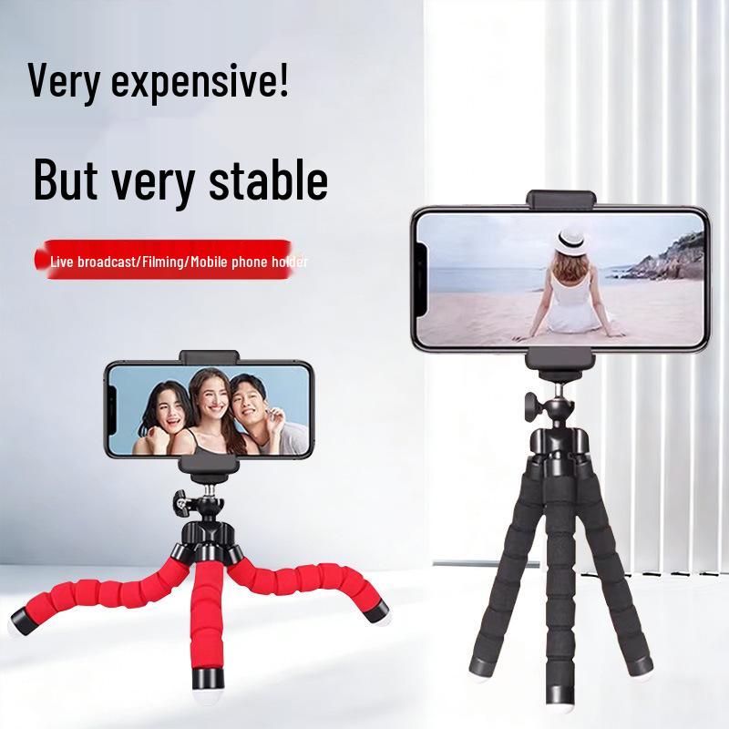 Octopus Sponge Tripod: Portable Phone Holder for Outdoor Streaming & Desktop Use