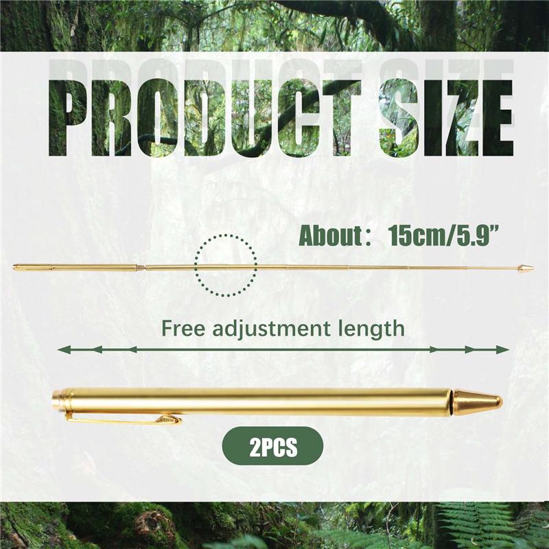Premium-2PCS Dowsing Rods, Retractable Divining Rods, Portable Pen Shape L Rods, For Ghost Hunting Tools, Divining Water Etc.