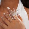 French Style Snowflake Earrings Personality Exaggerated Ear Studs  Special Occasions