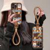 Embroidered Puppy Lanyard Suitable for Apple 16PRO Mobile Phone Case 15 Fine Hole Anti-drop 14 Silicone Lambskin XR Cute 8