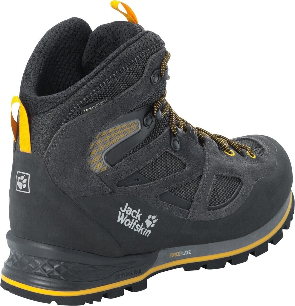 Hiking Shoes Jack Wolfskin Force Crest Texapore Mid (4048012) Black/burly Yellow XT