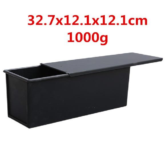 Black Non-Stick Bread Loaf Meatloaf Pan Box With Lid Iron Toast Mold Kitchen Bakeware Bread Loaf Pate Toast Cakes Baking