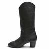 Pristine CHANEL COCO Mark Medium Leather Boots Jockey Boots Black 36 G36273 Used