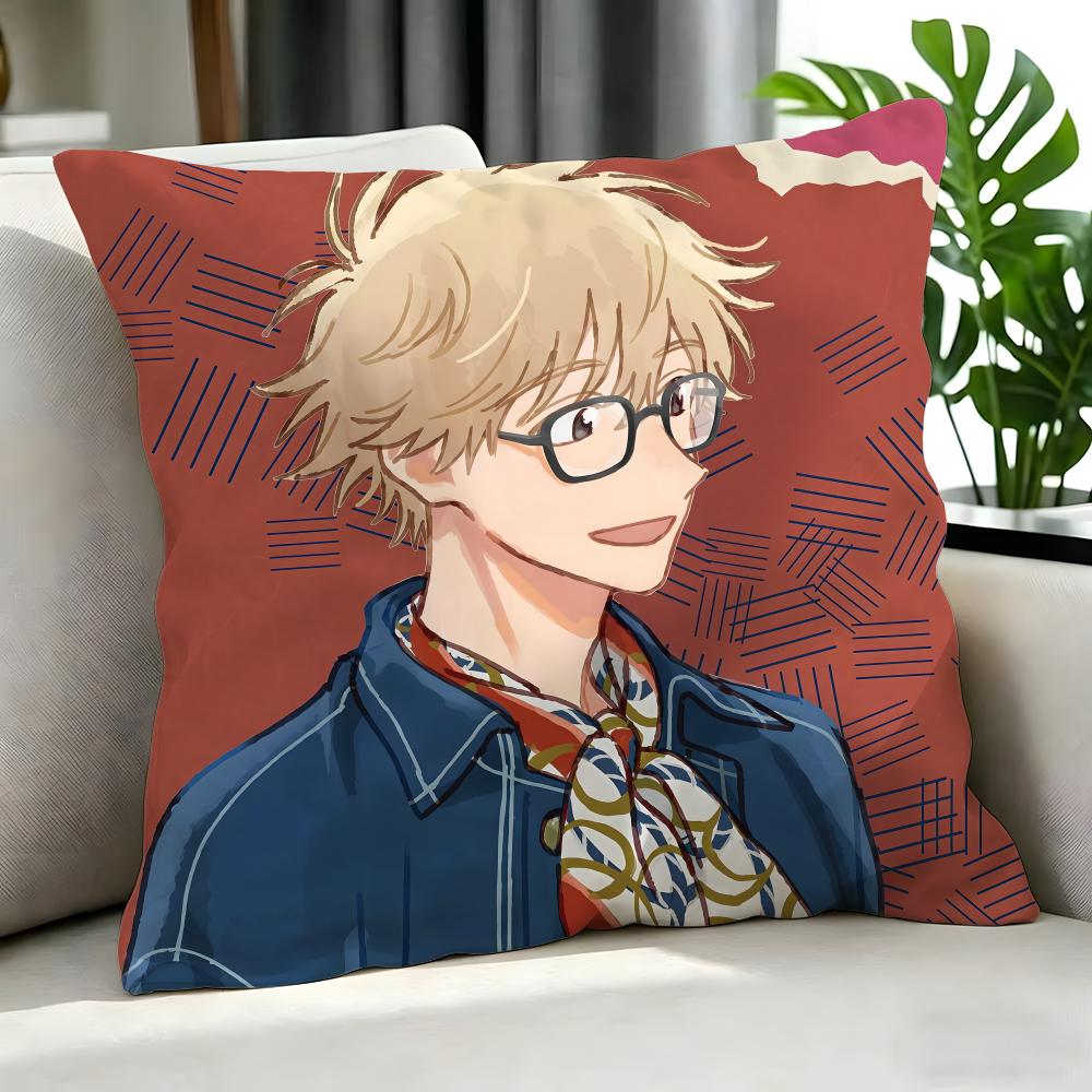 Anime Skip And Loafer Cushion Cover Cushion Cover Set 4Pcs 50X50 45X45 40X40 Pillowcase Decorative Sofa Home Decor