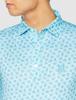 FootJoy Modern Classic Sketch Print Short Sleeve Shirt, Maui Blue, Men's Medium, 80433-M
