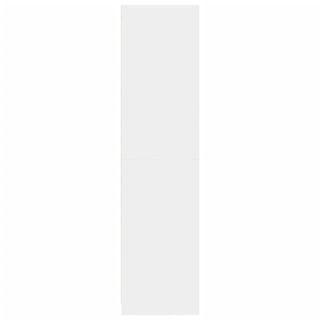 Vidaxl Wardrobe, White, 100X50X200 Cm, Wood-Based Material