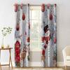 Christmas Snowman Cedar Leaves Deer Rabbit Animal Blackout Curtains For Living Room Bedroom Window Treatment Blinds Drapes